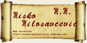 Miško Milosavčević vizit kartica